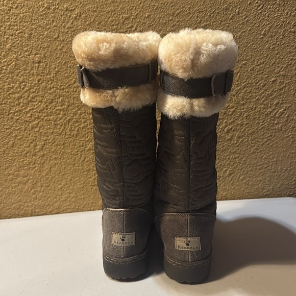 BEARPAW Nikiski Winter Snow Boots US WOMANS 9 Brown Warm Sheepskin/ Wool Boot - Picture 4 of 10